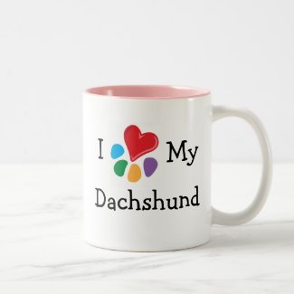 Animal Lover_I Heart My Dachshund mug