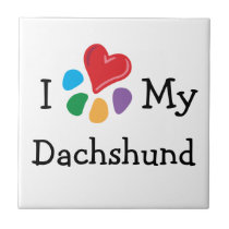 Animal Lover_I Heart My Dachshund tiles
