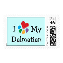 Animal Lover_I Heart My Dalmatian postage stamps