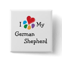 Animal Lover_I Heart My German Shepherd buttons