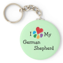 Animal Lover_I Heart My German Shepherd keychains