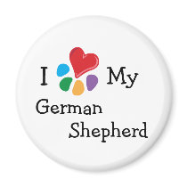 Animal Lover_I Heart My German Shepherd magnets
