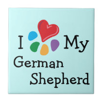 Animal Lover_I Heart My German Shepherd tiles
