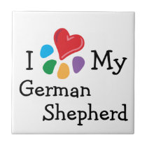Animal Lover_I Heart My German Shepherd tiles