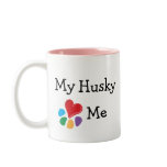 Animal Lover_I Heart My Husky mugs