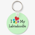Animal Lover_I Heart My Labradoodle keychains by Artful_Animalz Animal Lover_I Heart My Labradoodle keychains