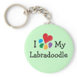 Animal Lover_I Heart My Labradoodle Key Chains