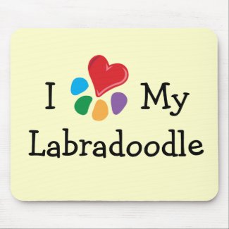 Animal Lover_I Heart My Labradoodle mousepad
