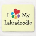 Animal Lover_I Heart My Labradoodle mousepads by Artful_Animalz Animal Lover_I Heart My Labradoodle mousepads