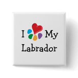 Animal Lover_I Heart My Labrador Pins