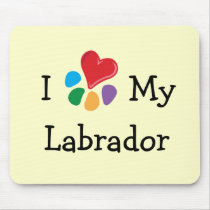 Animal Lover_I Heart My Labrador mousepads