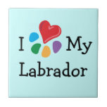 Animal Lover_I Heart My Labrador Ceramic Tiles