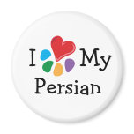 Animal Lover_I Heart My Persian Magnet