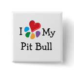 Animal Lover_I Heart My Pit Bull buttons