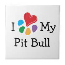 Animal Lover_I Heart My Pit Bull tiles