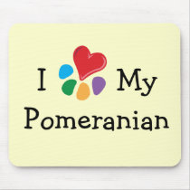 Animal Lover_I Heart My Pomeranian mousepads