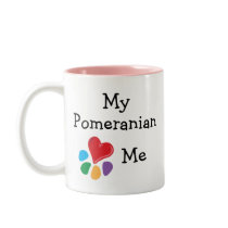 Animal Lover_I Heart My Pomeranian mugs