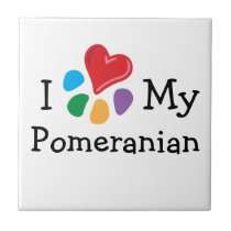 Animal Lover_I Heart My Pomeranian tiles
