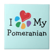 Animal Lover_I Heart My Pomeranian tiles