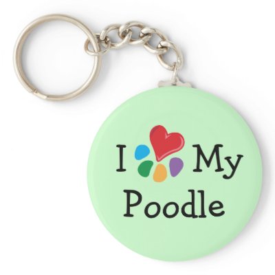 Animal Lover_I Heart My Poodle Keychain by Artful_Animalz