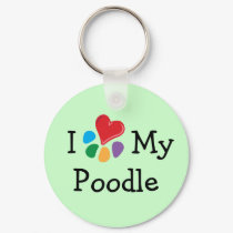 Animal Lover_I Heart My Poodle keychains by Artful_Animalz Animal Lover_I Heart My Poodle keychains