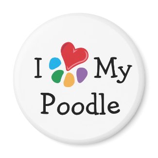 Animal Lover_I Heart My Poodle magnet