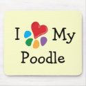 Animal Lover_I Heart My Poodle mousepads by Artful_Animalz Animal Lover_I Heart My Poodle mousepads