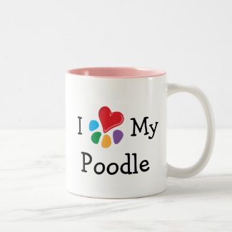 Animal Lover_I Heart My Poodle mug