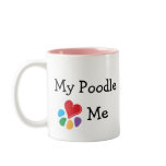 Animal Lover_I Heart My Poodle mugs