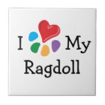 Animal Lover_I Heart My Ragdoll Ceramic Tiles