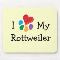 Animal Lover_I Heart My Rottweiler mousepads