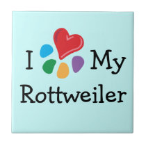 Animal Lover_I Heart My Rottweiler tiles