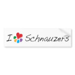 Animal Lover_I Heart My Schnauzer Bumper Stickers