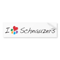 Animal Lover_I Heart My Schnauzer bumper stickers