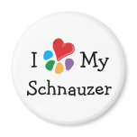 Animal Lover_I Heart My Schnauzer Fridge Magnet