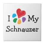 Animal Lover_I Heart My Schnauzer Tiles