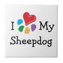 Animal Lover_I Heart My Sheepdog tiles