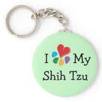 Animal Lover_I Heart My Shih Tzu keychains