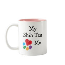 Animal Lover_I Heart My Shih Tzu mugs