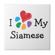 Animal Lover_I Heart My Siamese Tile
