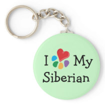 Animal Lover_I Heart My Siberian keychains