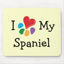 Animal Lover_I Heart My Spaniel mousepads