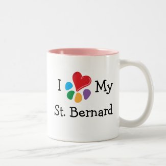 Animal Lover_I Heart My St. Bernard mug