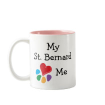 Animal Lover_I Heart My St. Bernard mugs