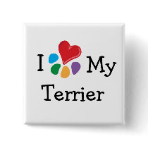 Animal Lover_I Heart My Terrier buttons