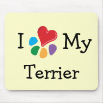 Animal Lover_I Heart My Terrier mousepads