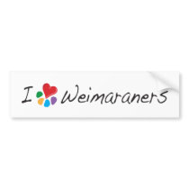 Animal Lover_I Heart My Weimaraner bumper stickers