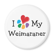 Animal Lover_I Heart My Weimaraner magnet magnets