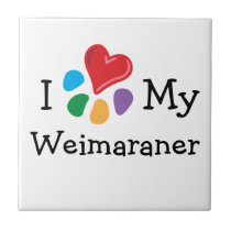 Animal Lover_I Heart My Weimaraner tiles