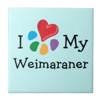 Animal Lover_I Heart My Weimaraner tiles